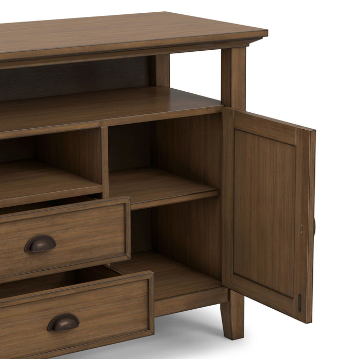 Redmond - Tall TV Media Stand - Rustic Natural Aged Brown