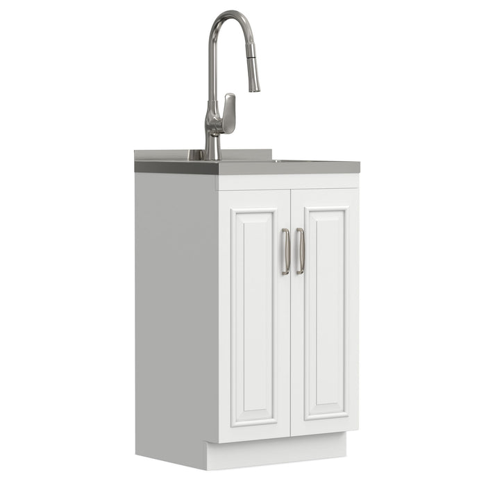 Darwin - Deluxe Laundry Cabinet With Pull-Out Faucet And Stainless Steel Sink