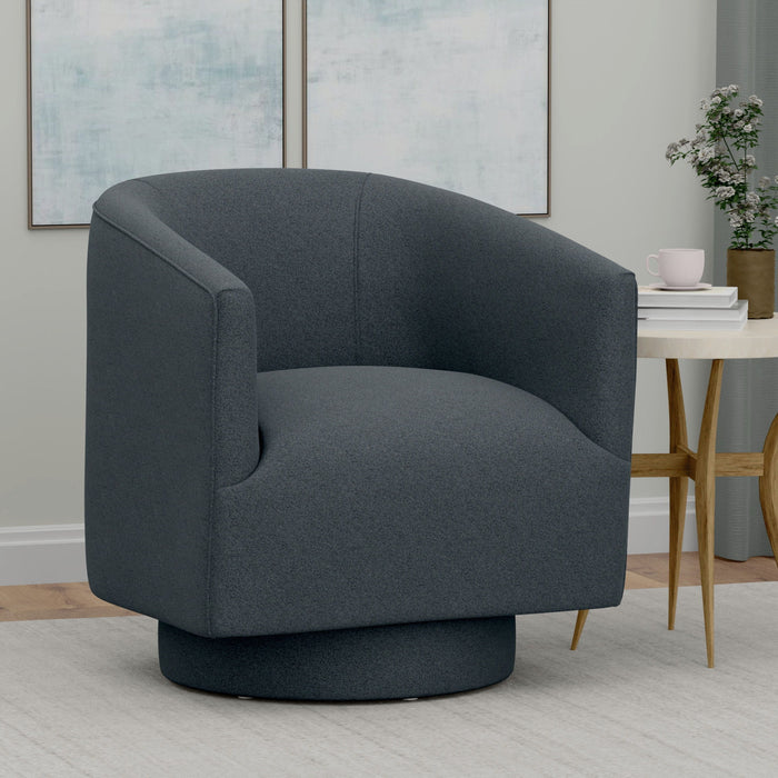 Brylee - Swivel Accent Chair - Midnight Blue