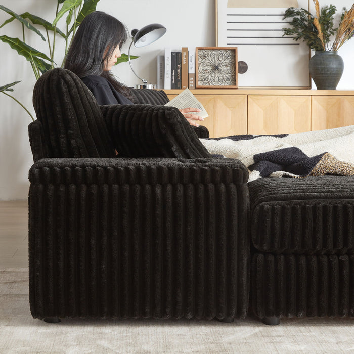3 Seater Sofa With 2 Ottomans For Living Room