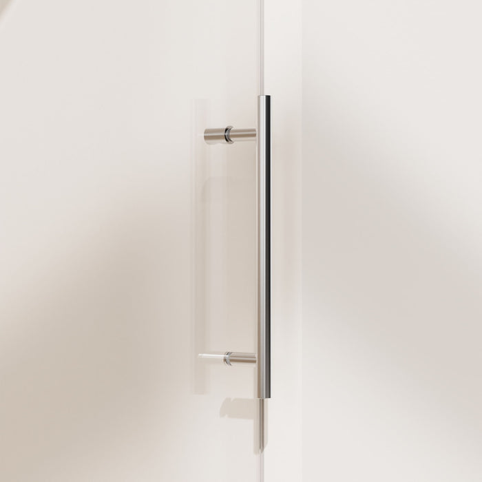 Frameless Single Sliding Shower Doors With Towel Rail & Handle