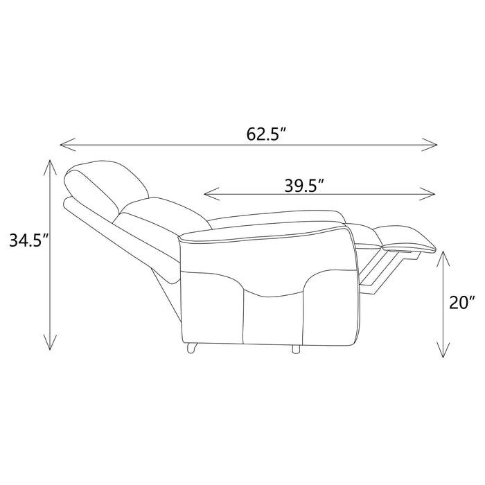Upholstered Power Lift Recliner With Wired Remote