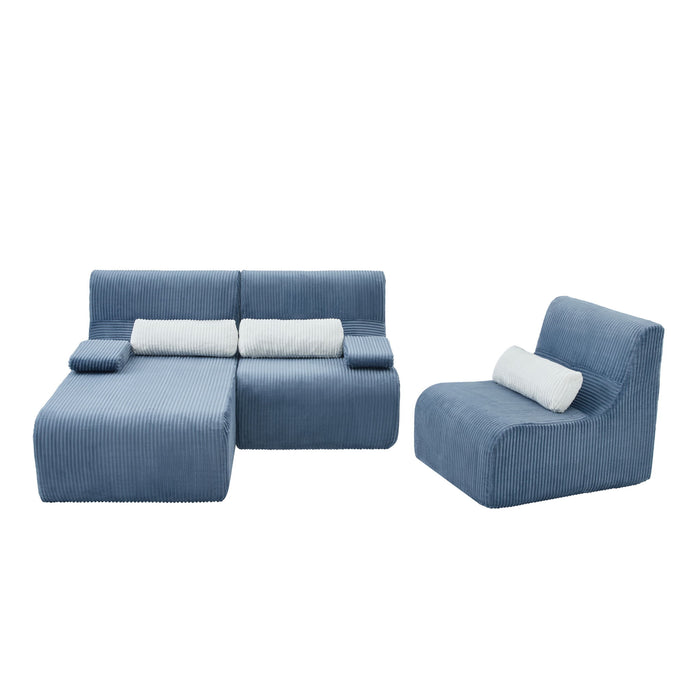 Oversized Sectional Sofa, Living Room Seating With Modular Design