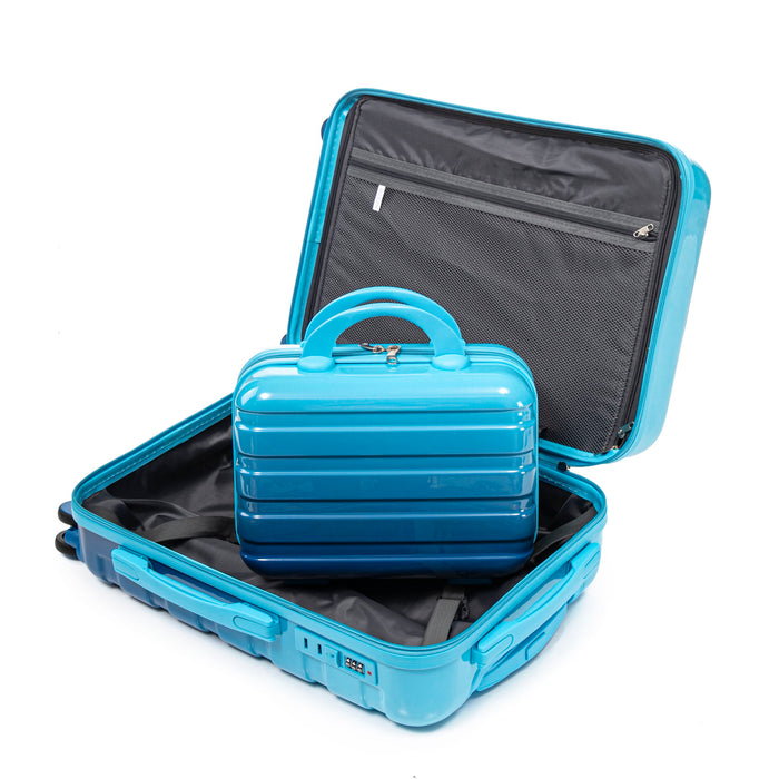 Luggage Set 14" / 20" With Combination Lock And Cosmetic Case