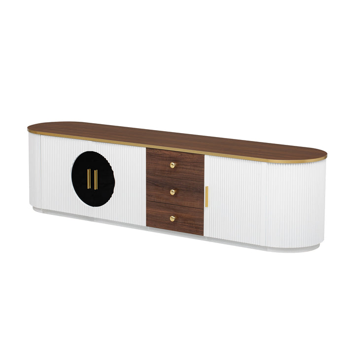 Minimalist TV Stand With 3 Drawers And 1 Shelf
