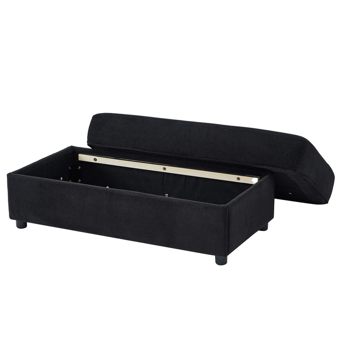 Modern Style Armchair Chaise Lounge Sofa Couch With Movable Storage Ottoman, USB Ports, Cup Holders, Phone Holder, Side Pockets