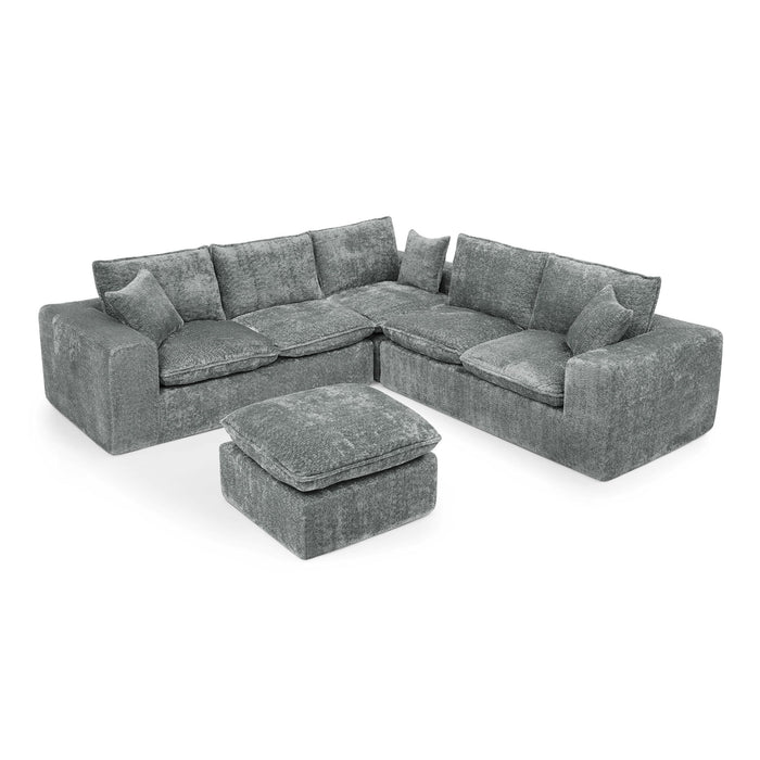 Sectional Sofa With Moveable Ottoman