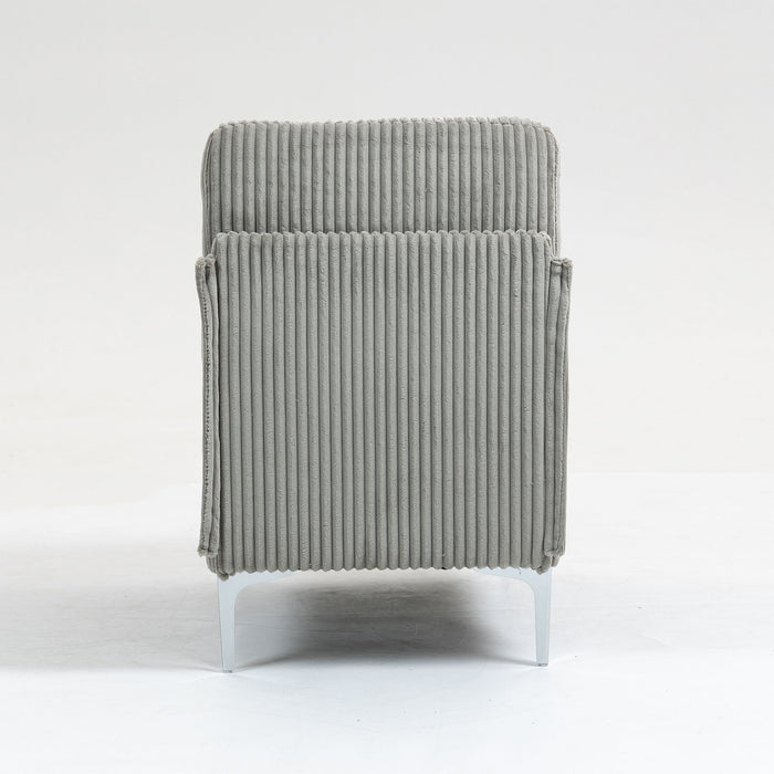 Single Couch Modular Armless Accent Chair With Back Cushion