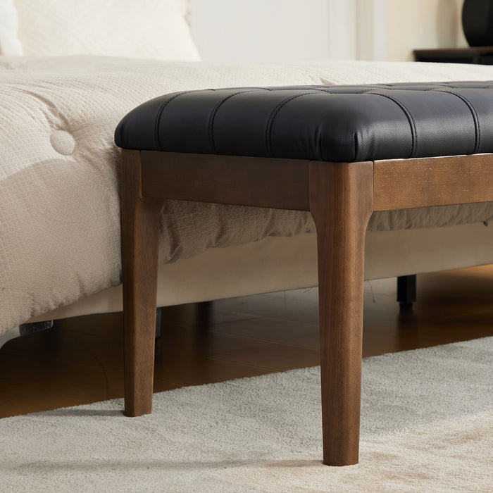 Upholstered End Of Bed Bench With Headrest
