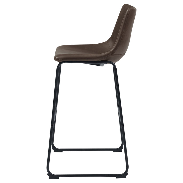 Armless Bar Stool (Set of 2) - Brown