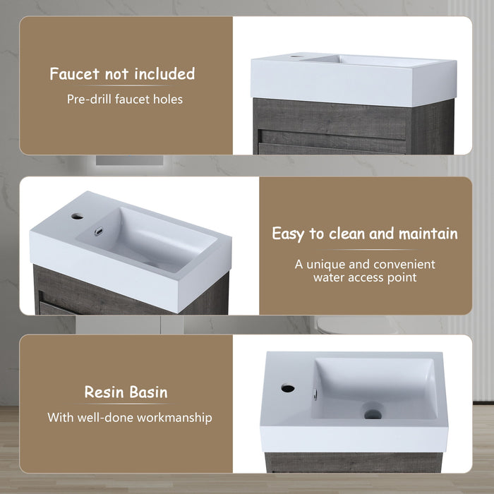 Sink Floating Bathroom Vanity With Soft Close Cabinet Door