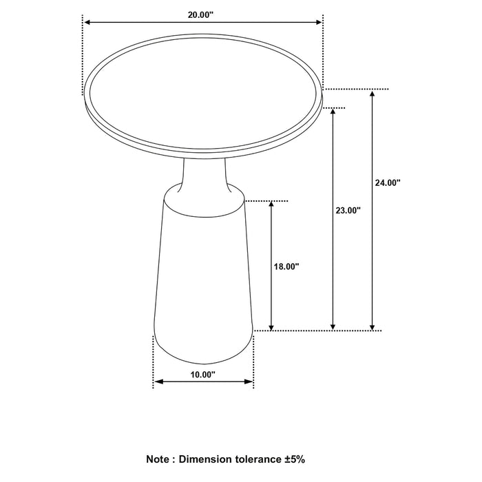 Pedestal Accent Table With Eco Friendly Base And Round Lipped Top - Brown