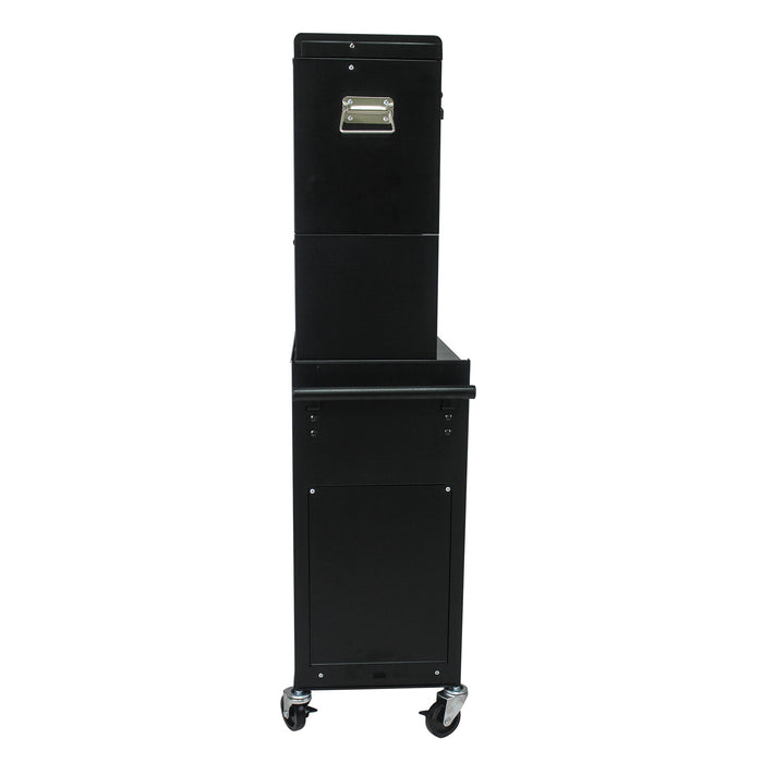 6 Drawer Lockable Tool Cabinet On Wheels, Steel Rolling Tool Chest With Detachable Toolbox