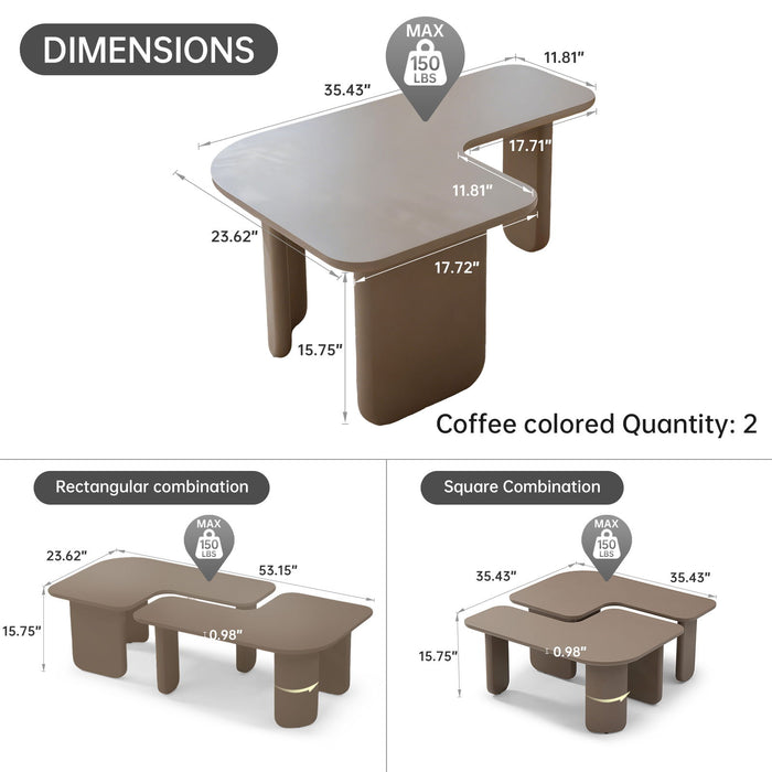 L-Shape Coffee Table For Living Room