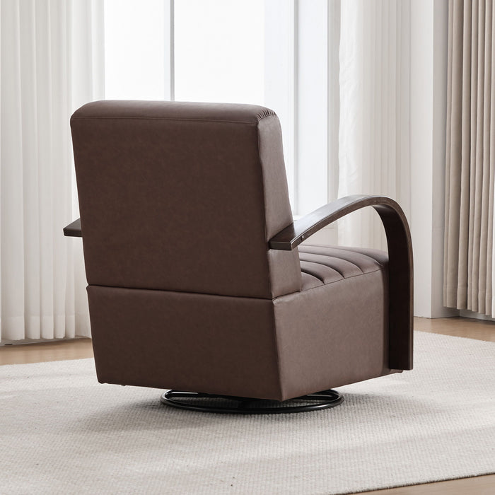 360° Swivel Accent Chair With Armrests, Comfy Lounge