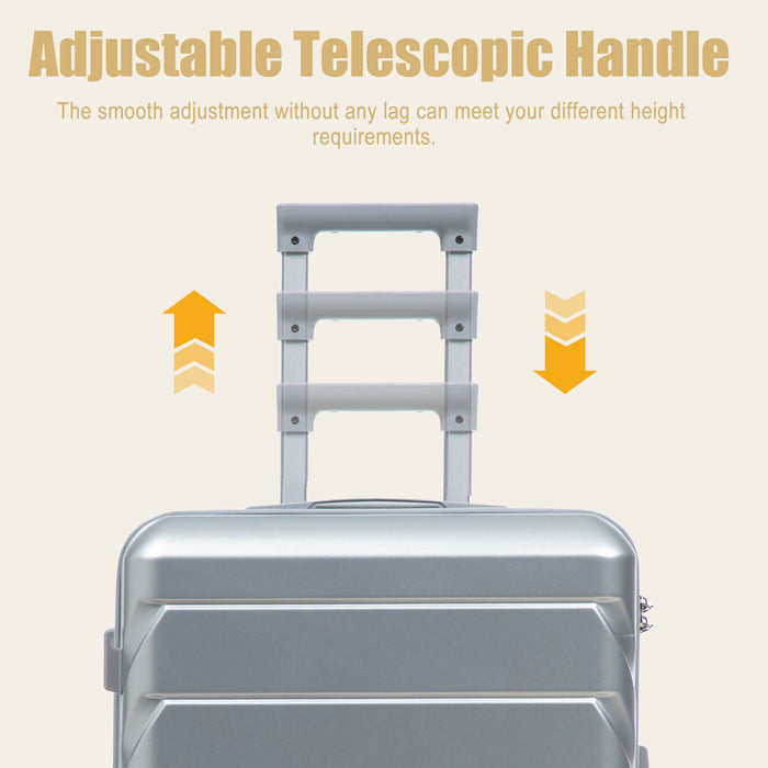 Hard Shell Luggage With Scratch Resistant Surface, 4 Wheels, Combination Lock & Side Hooks