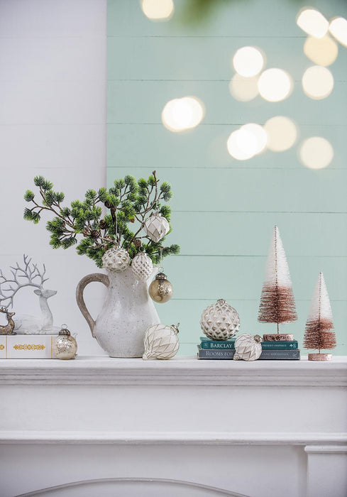 Glass Decorative Hanging Ball Christmas Tree Ornaments (Set of 12)