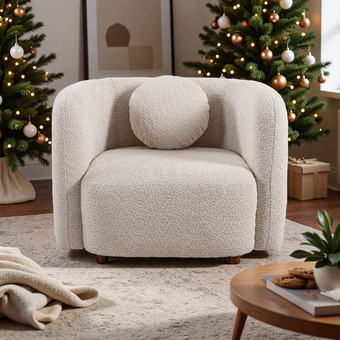 Japandi Style Accent Square Chair