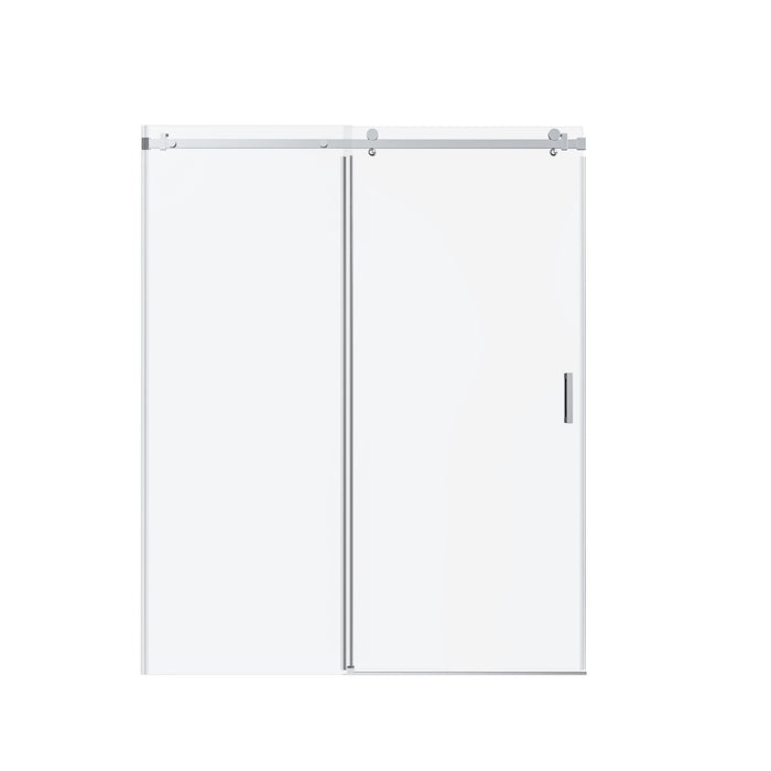 Frameless Single Sliding Shower Door, Sgcc Tempered Glass, Reversible