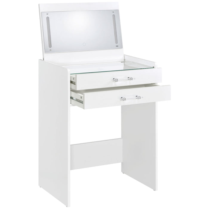 Ayuba - 3 Drawer Makeup Vanity Table With Mirror And Stool