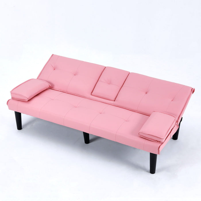 Sofa Bed With Foldable Design And Cup Holder