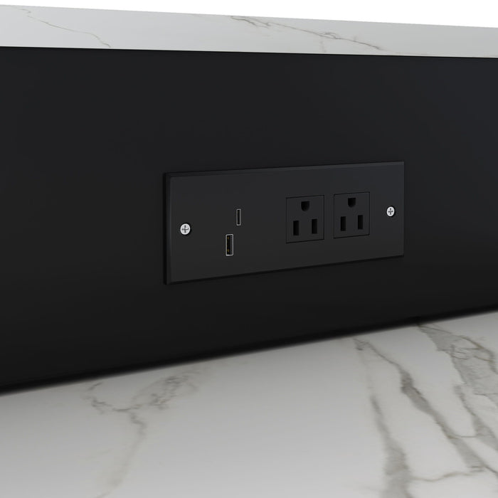 Expandable Kitchen Island With Power Outlet