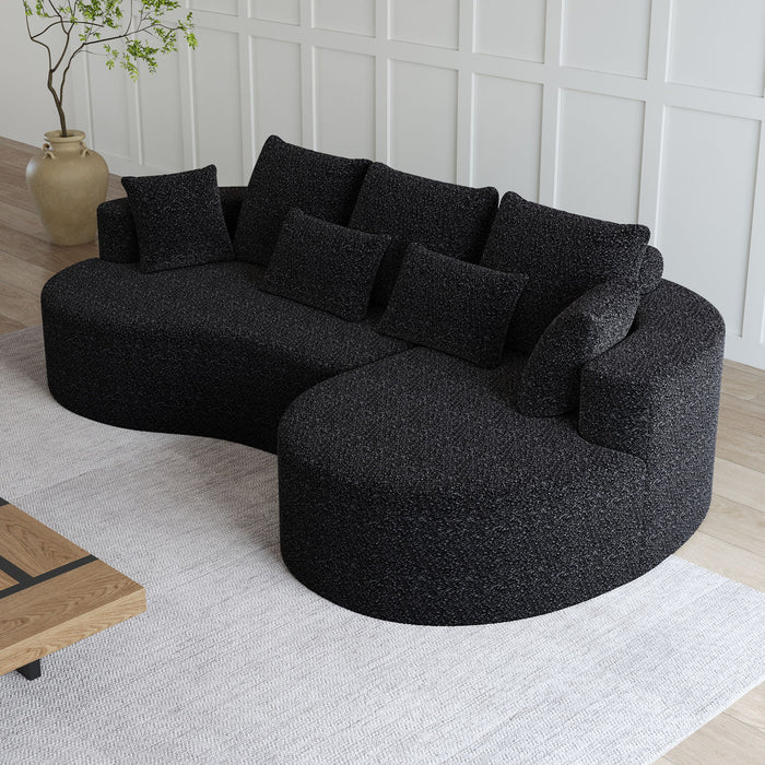 Curved Oversized Sectional Sofa With Extra Deep Seat