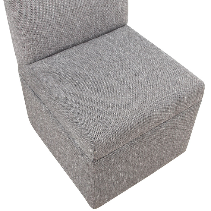 Della - Upholstered Castered Chair - Gray
