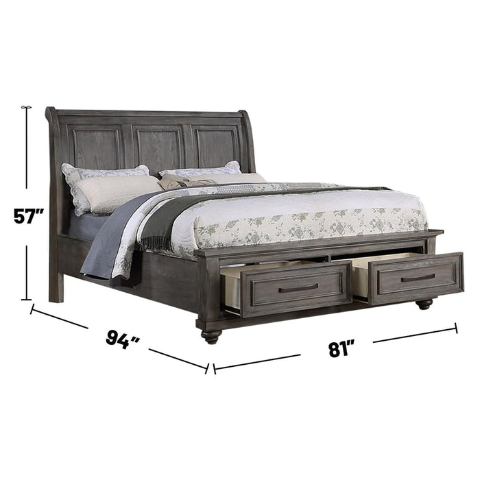 3 Piece Bedroom Set, Bed With 2 Nightstands
