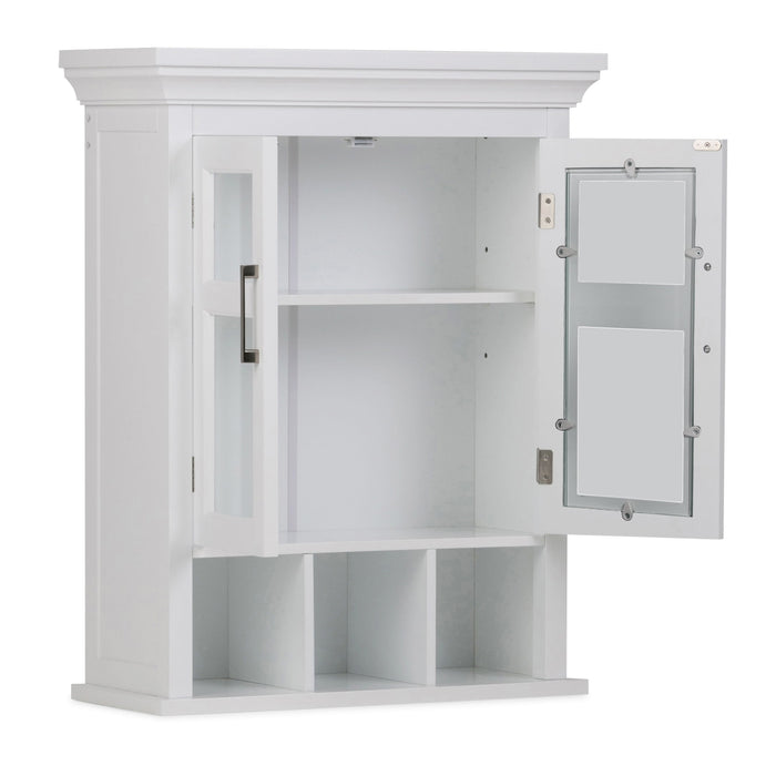 Avington - 2 Door Wall Cabinet With Cubbies - Pure White