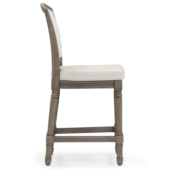 Stool With Upholstered Seat And Back