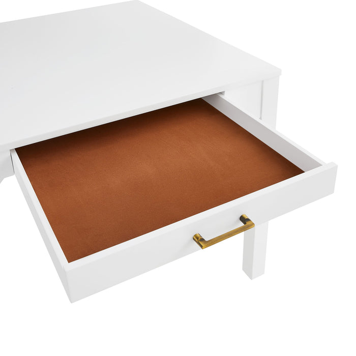 Alleyville - Square Dining Table With Storage Drawer - White