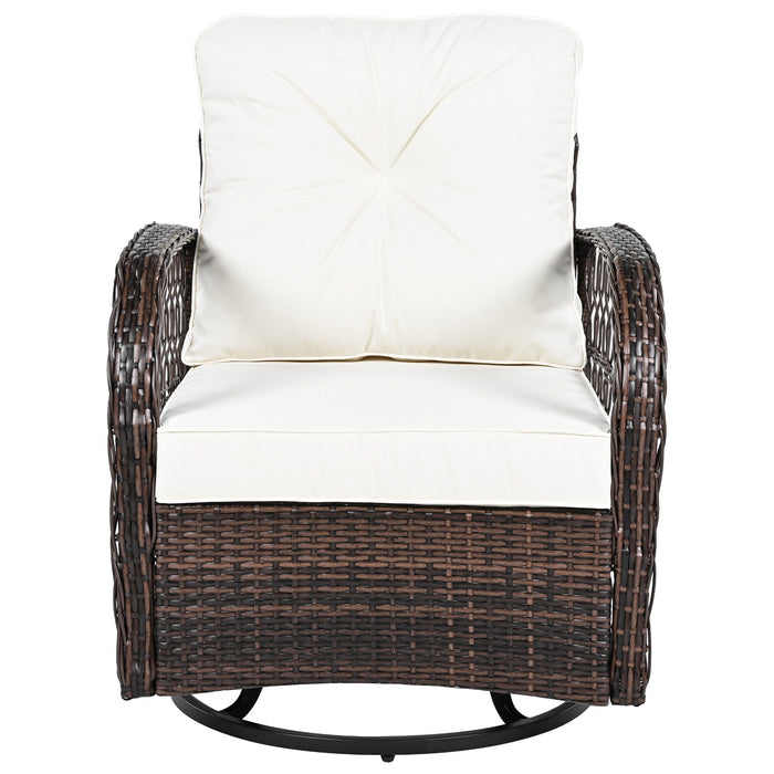 3 Piece Outdoor Chair & Table Set Chat Set, 2 Person Rattan Seating Group