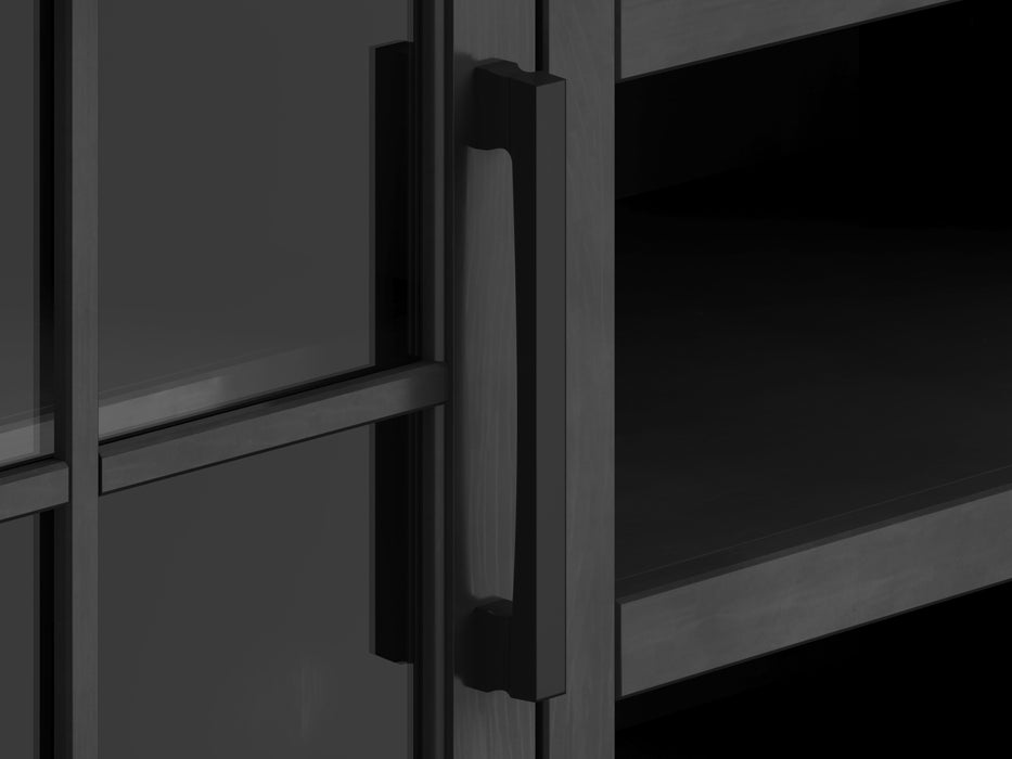 TV Stand Console For TVs Up To 80" - Black / Whiskey