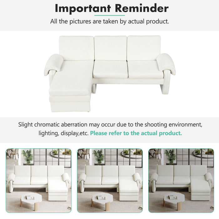 Convertible Futon Sofa Bed With Adjustable Backrest, Reversible Chaise Lounge And 2 Removable Armrest Pillows