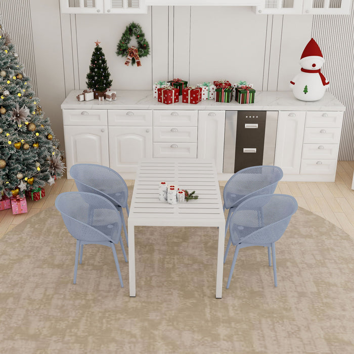 4 Pack Lounge Chair Set With Long Table