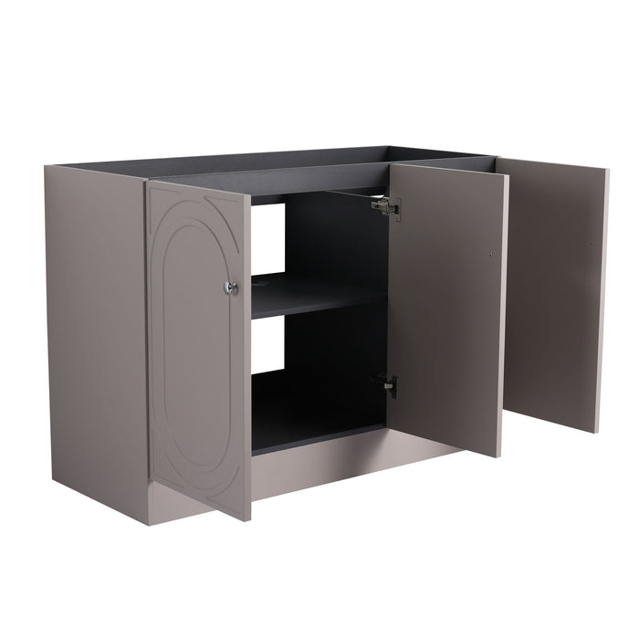 Contemporary Freestanding Bathroom Vanity With Resin Sink & Soft-Close Cabinet Doors