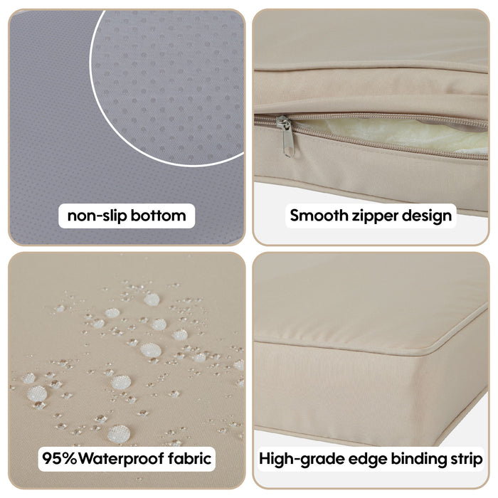 Cushion Covers For 7 Piece Wicker Sectional Sofa, 14 Pack Seat And Back Slipcovers With Zipper