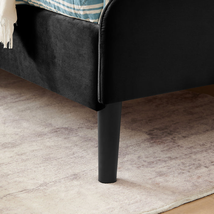 Upholstered Platform Bed Frame With 2 Storage Drawers And Adjustable Sofa Bed