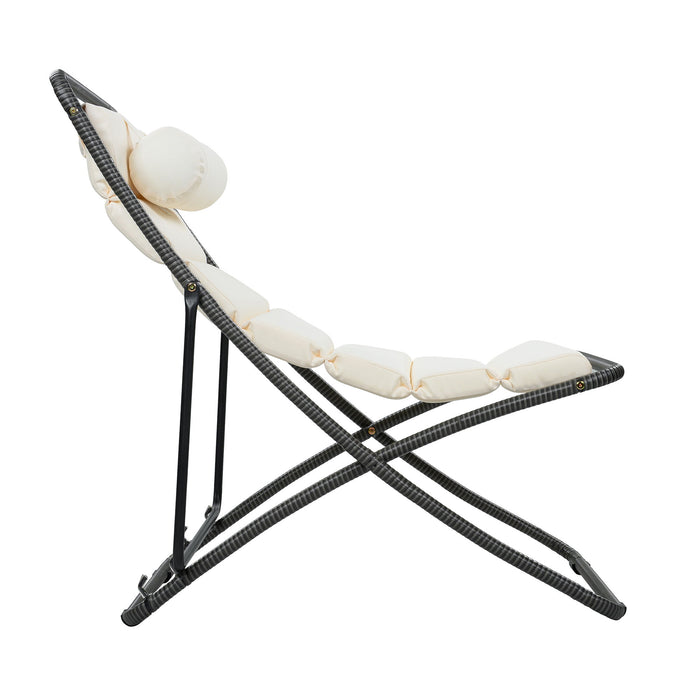 Outdoor Folding Chair With Adjustable Backrest (Set of 2)