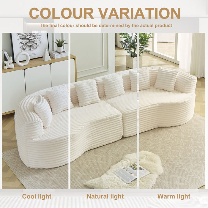 Sectional Sofa, Oversized 4 Seater With Deep Seat Design