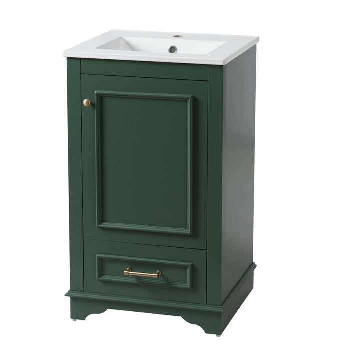 20" Bathroom Vanity With Sink, 1 Drawer, Freestanding Single Set