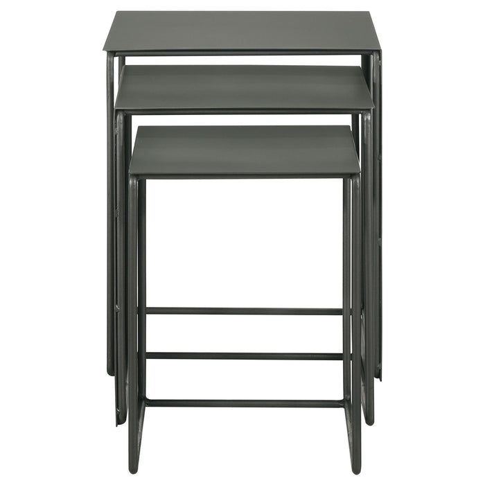 Vestal - 3 Piece Rectangular Nesting Table Set - Gray