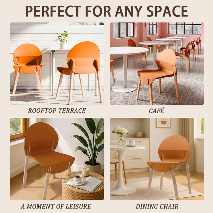 4 Piece Set Of Single Chairs With A Design Combining Modern And Traditional Elements