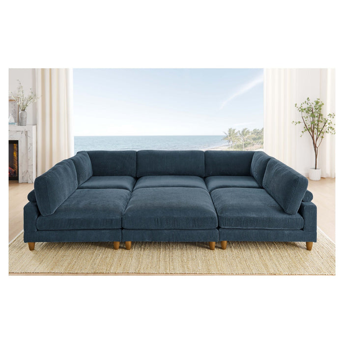 Modern Modular Sectional With Adjustable Back Support