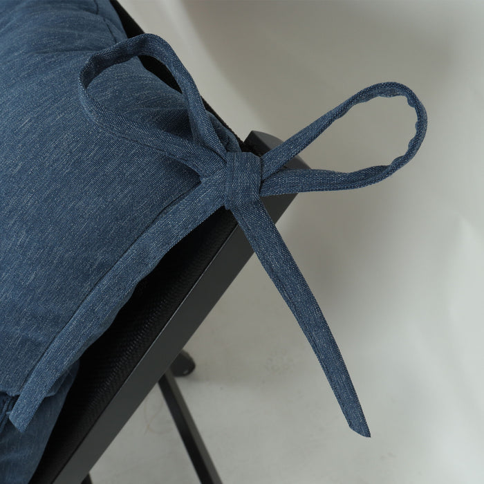 2 Piece Outdoor Chaise Lounge Chair Cushion Set