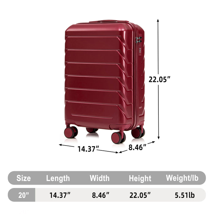 Hard Shell Travel Luggage With Scratch Resistant Surface