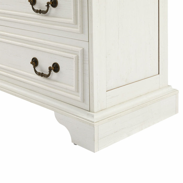 Modern 5 Drawer Dresser For Bedroom, Ample Storage Wide Chest Of Drawers
