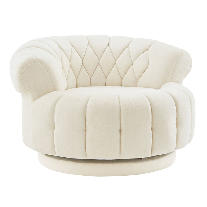 Round Swivel Accent Chair With Rotation