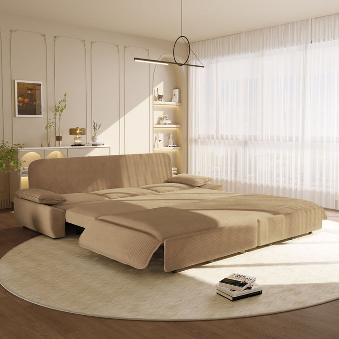 King Size Pull Out Sofa Bed, 3 In 1 Convertible Multifunctional